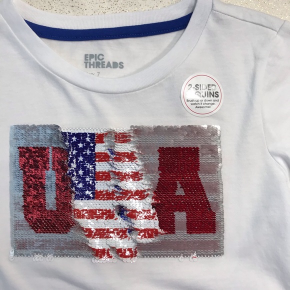 Epic Threads Kids  Patriotic  Tee Size 7 - Picture 3 of 8